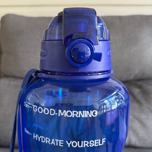 Motivational Water Jug, 128oz, Blue - Picture 4 of 4